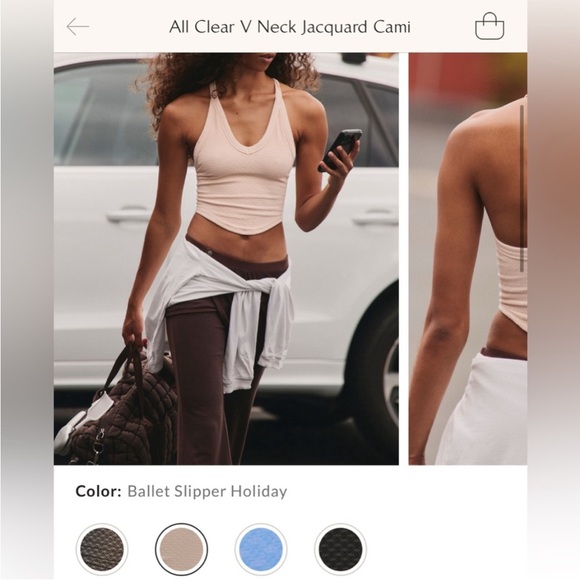 NWT FP Movement by Free People “Ballet Slipper Holiday” Racerback Sports Bra - Picture 3 of 7